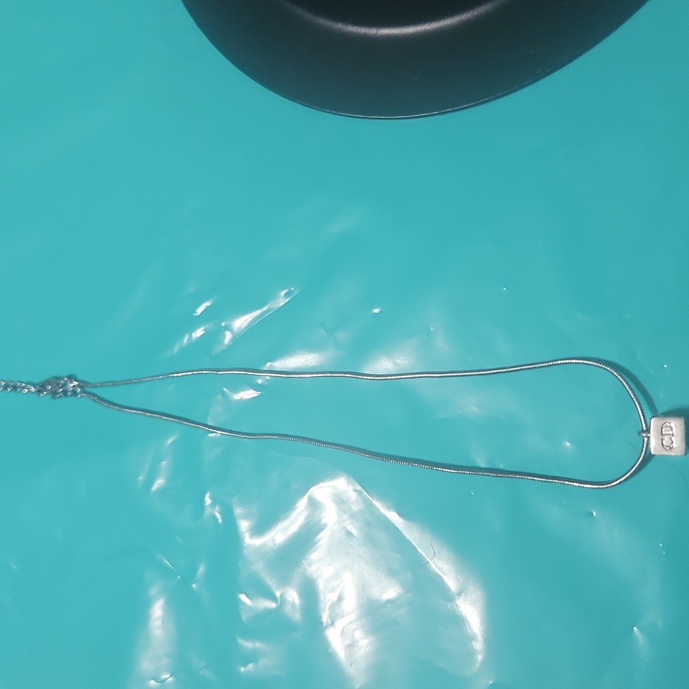 Dior Silver Necklace with CD Pendant - Picture 5 of 8